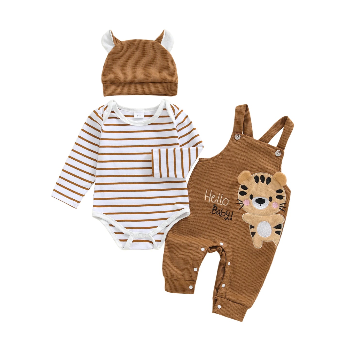 Meihuida Floral Baby Girl 3 Piece Bodysuit Skirt Headband Set