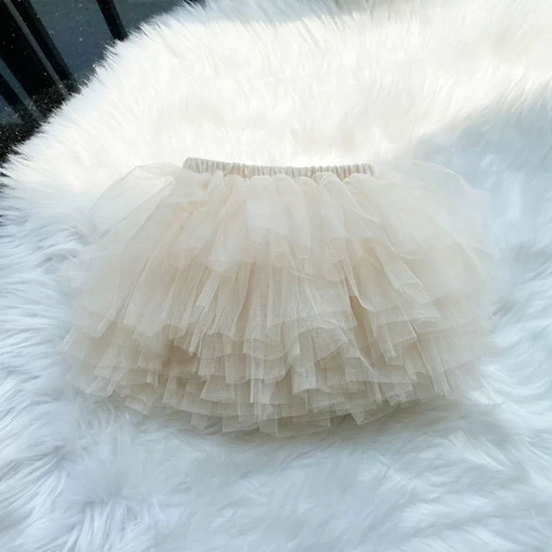 Zhejiang Baby Girls Tutu Fluffy Six Layers Princess Skirt