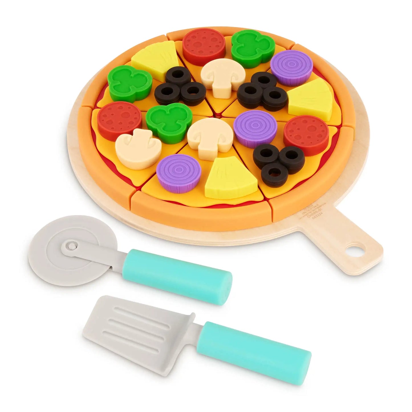 SHXI Pizza Slice Toy Set With Multicolor Toppings And Board