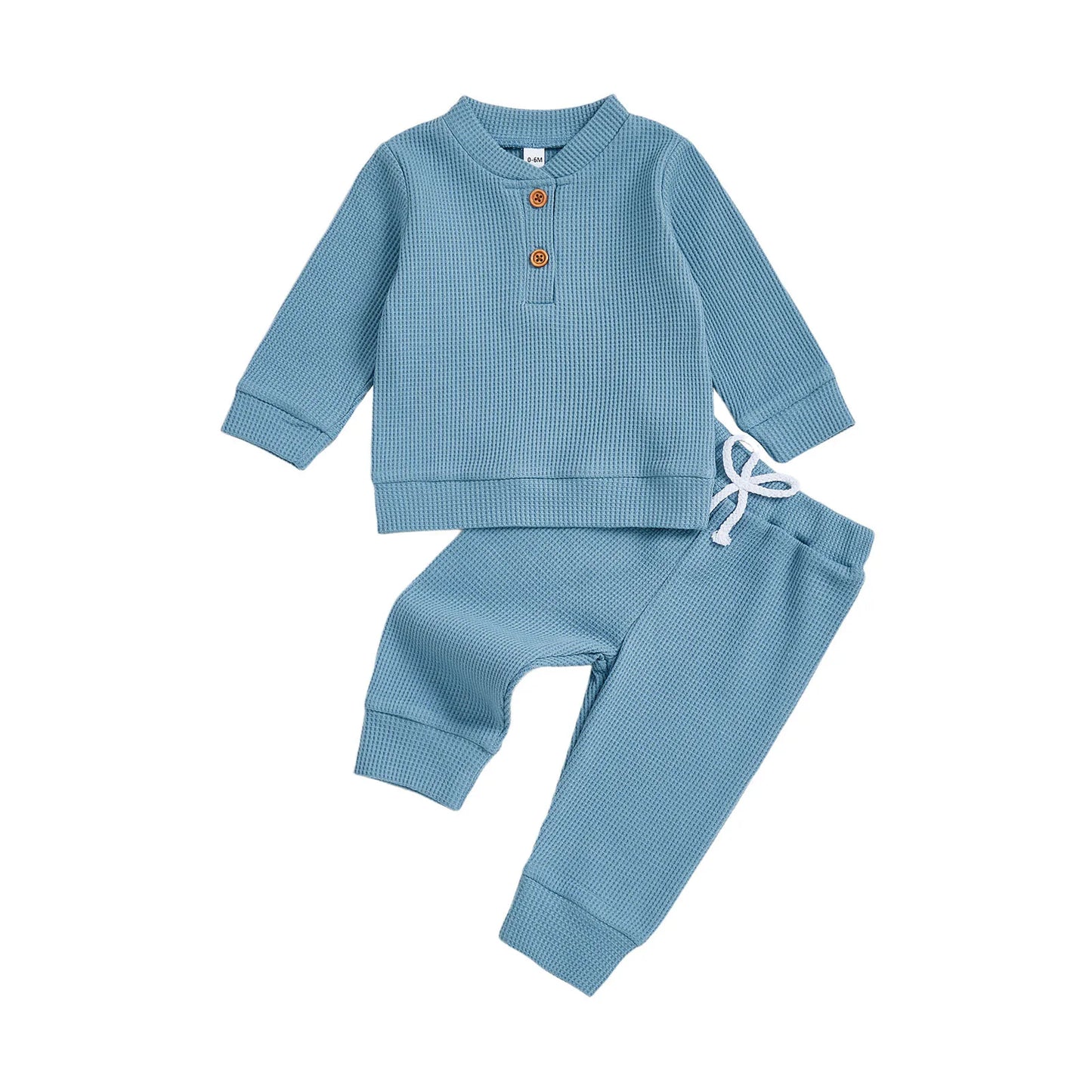 Guangdong Infant Unisex Waffle Knit Two Piece Sweater Jogger Set