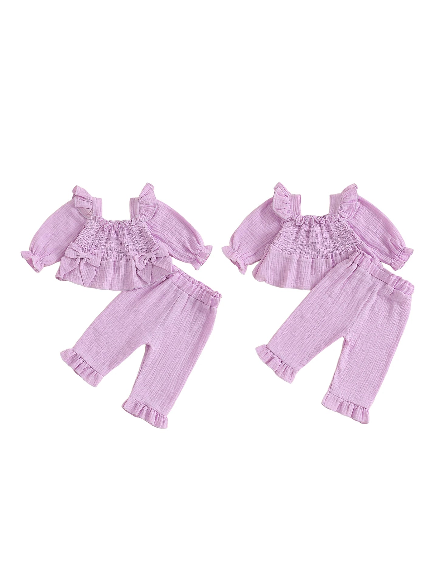 Infant Girl Autumn Floral Round Neck Sweater And Leggings Set