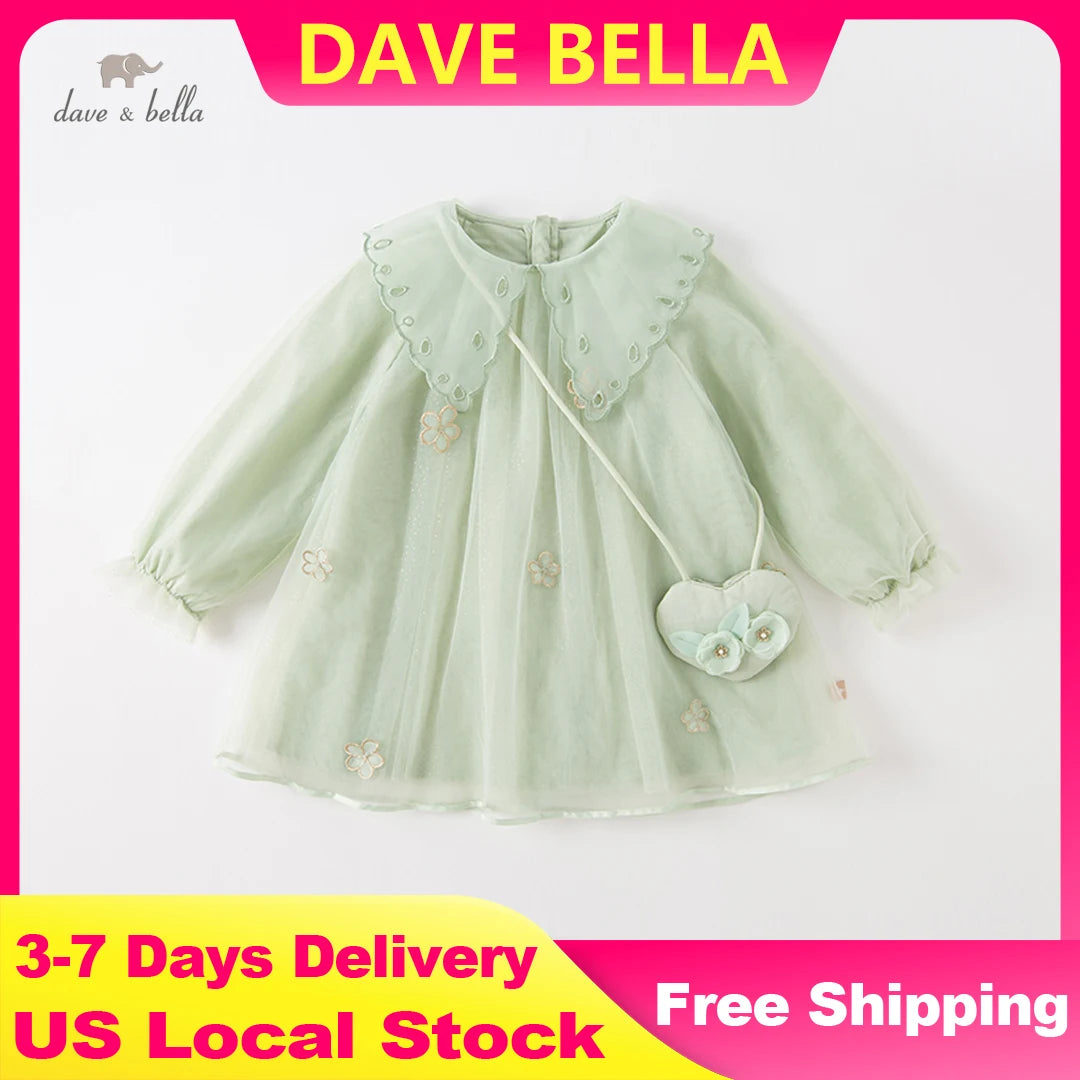 DAVE＆BELLA Girls Long Sleeve Birthday Party Dress