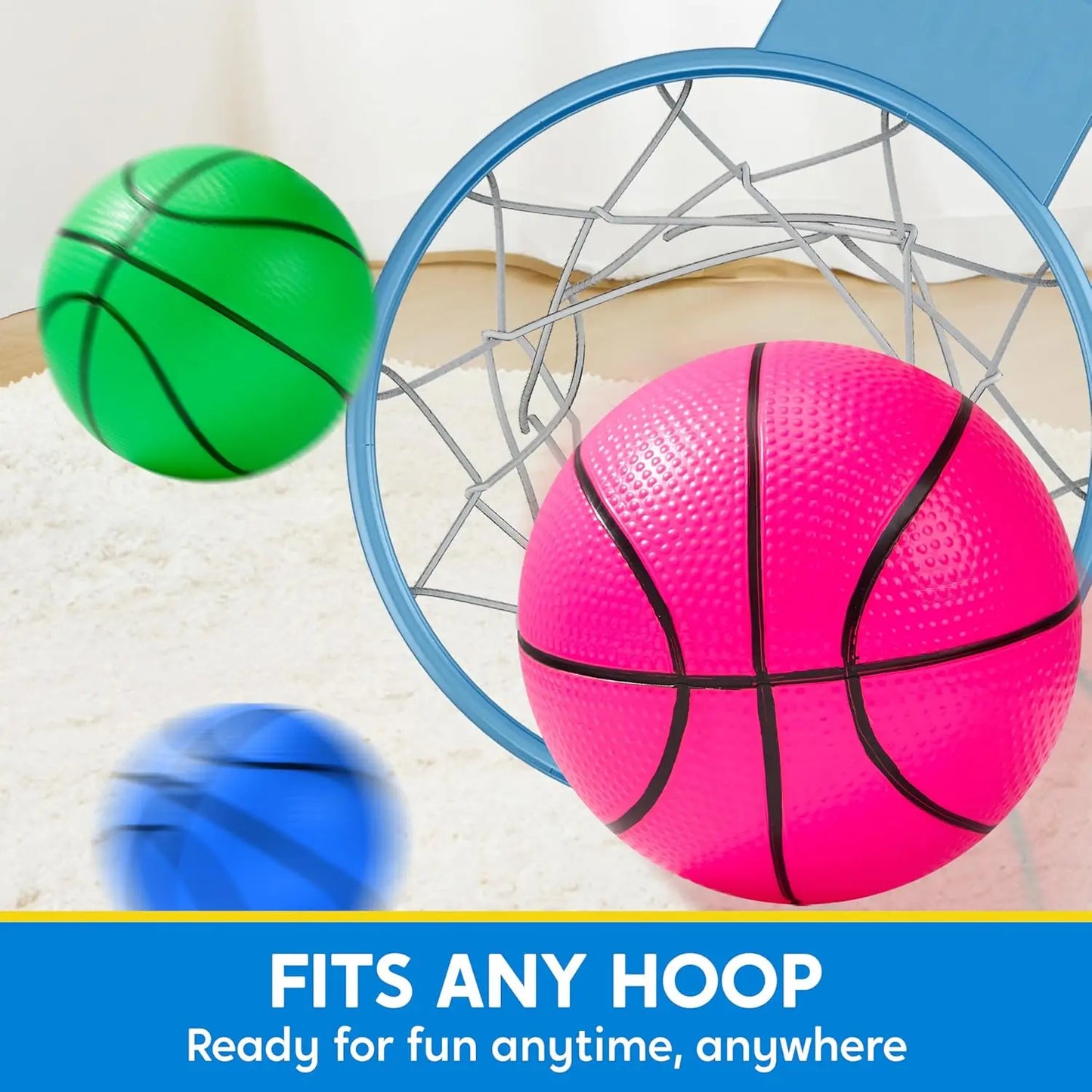 Joyfy 6 Pack Mini Basketballs For Toddlers Inflatable Toys
