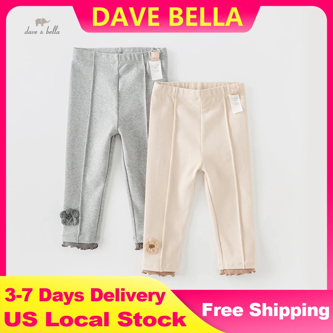 DAVE＆BELLACN Girls Cotton Tight Leggings Spring Autumn