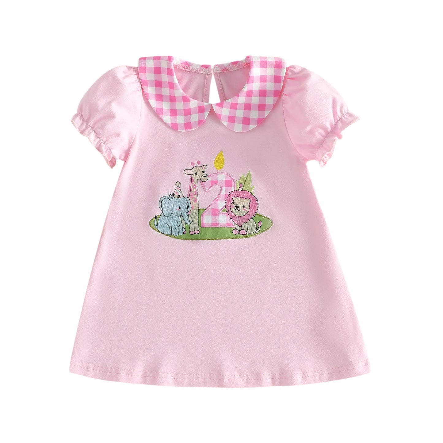 Toddler Girls Party Dress With Floral Embroidery And Ruffled Sleeves