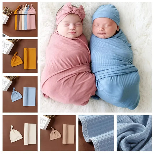 Simplicity Baby Headband and Blanket Set Cotton Lightweight