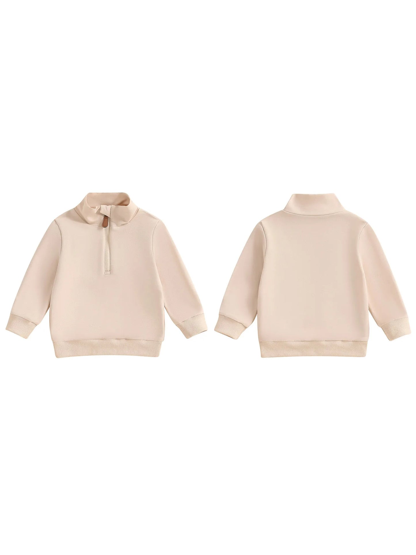 Toddler Boy Warm Fleece Pullover Half Zip Mock Neck Sweatshirt