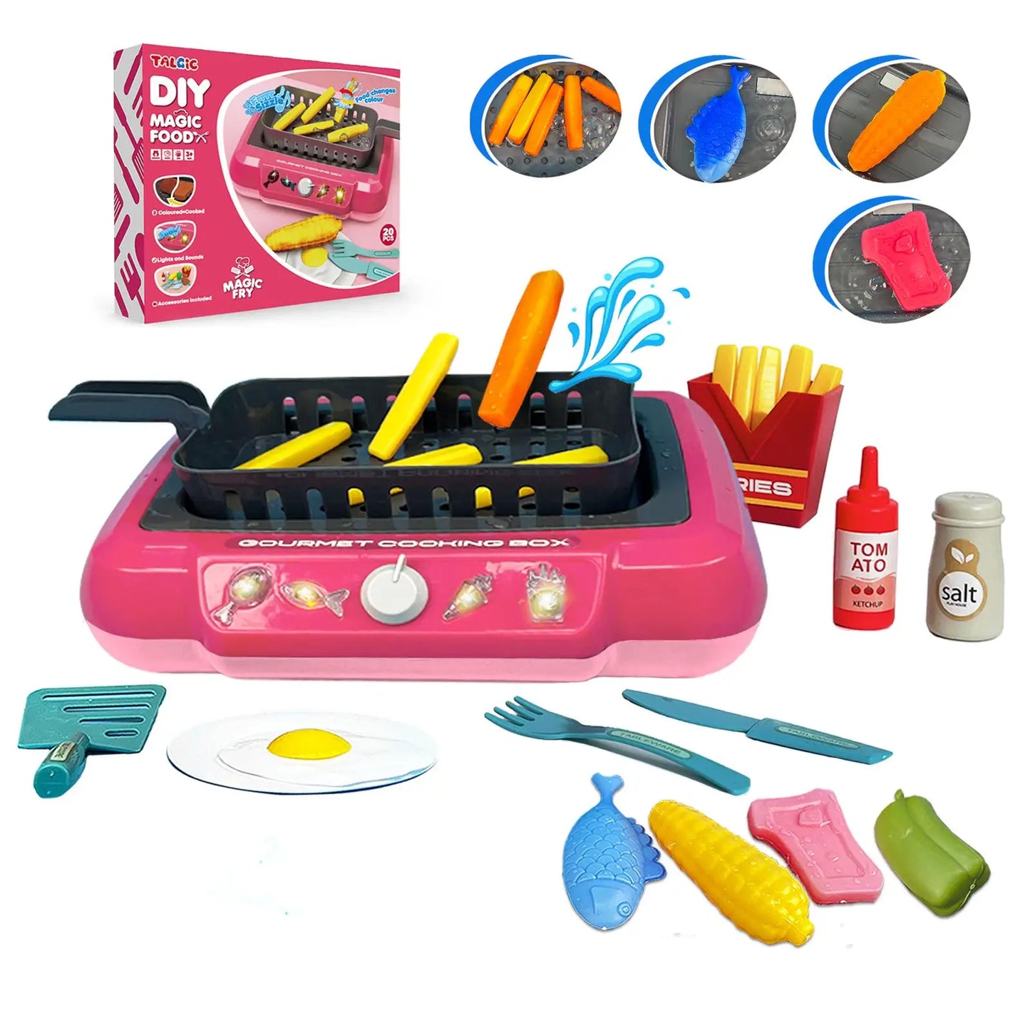 Hign-concerned Changing Kids Food Fryer Pretend Play Toy