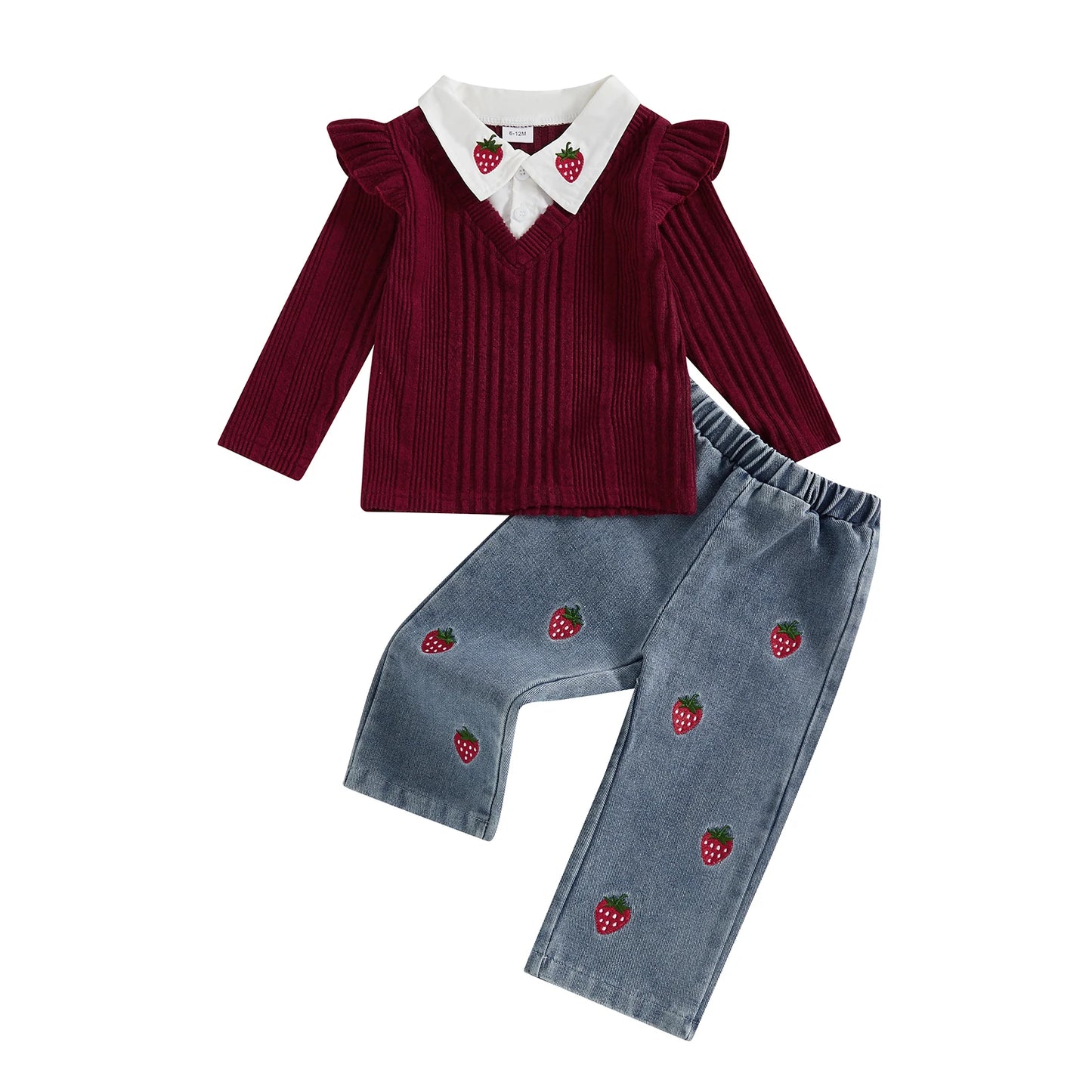 Toddler Girl Two Piece Winter Fleece Hoodie Jogger Set