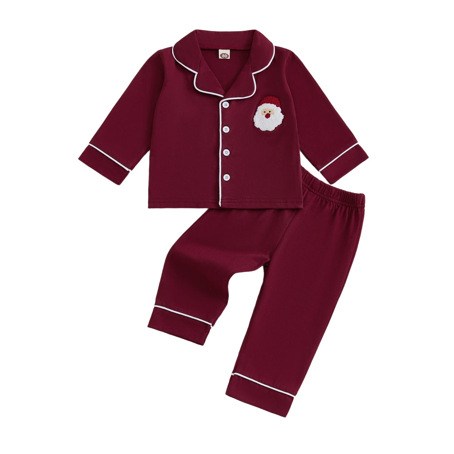 Guangdong CN Reindeer Embroidered Baby Christmas Pajama Set