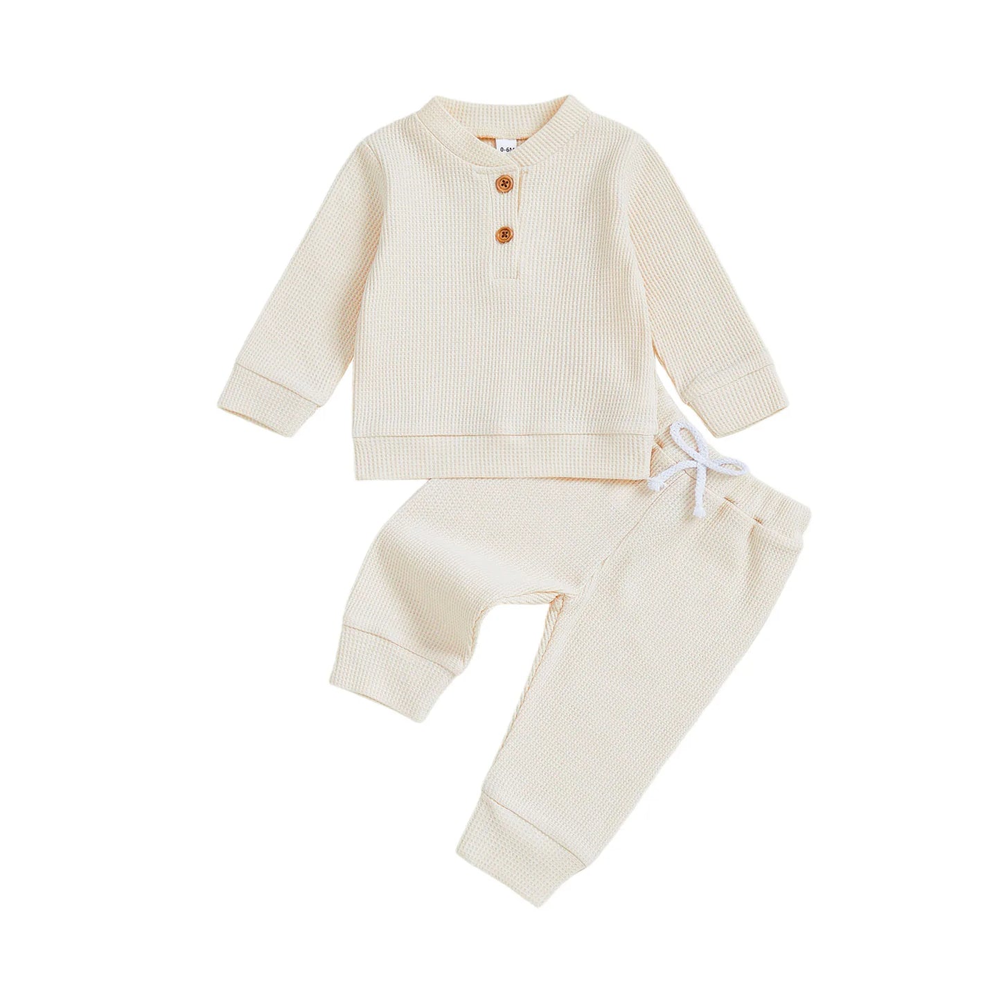 Guangdong Infant Unisex Waffle Knit Two Piece Sweater Jogger Set