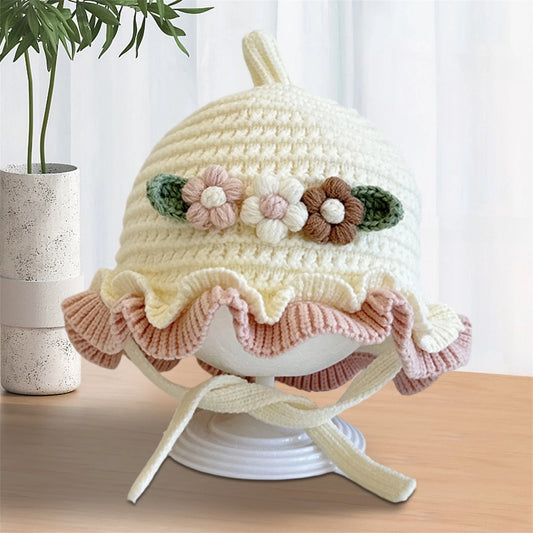 Guangdong Cute Toddler Pom Pom Beanie Hat With Ear Flaps