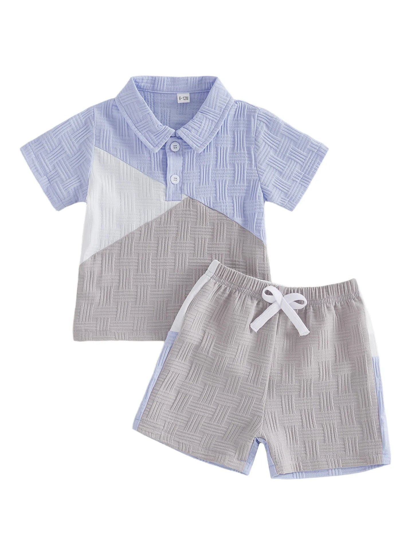 Baby Boy 2-Piece Lapel Neck Tops And Shorts Set