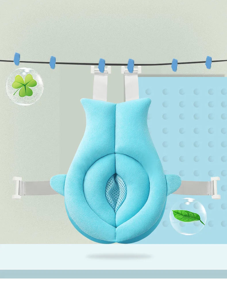 Hign-concerned Multipurpose Baby Bath Pad Foldable Shark Shape Cushion StorageOrganizerProSeries
