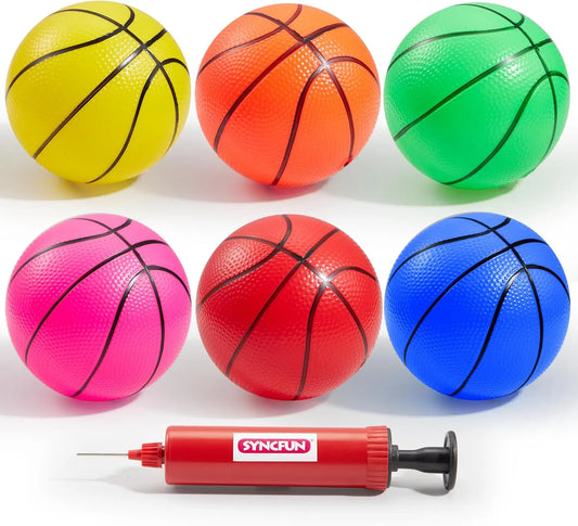 Joyfy 6 Pack Mini Basketballs For Toddlers Inflatable Toys