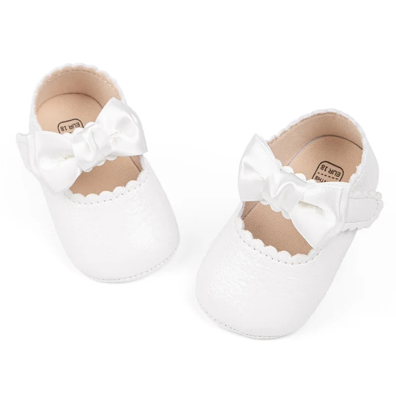 Guangdong Baby Moccasins With Bow Detail Anti Slip Soft Sole Prewalker Shoes
