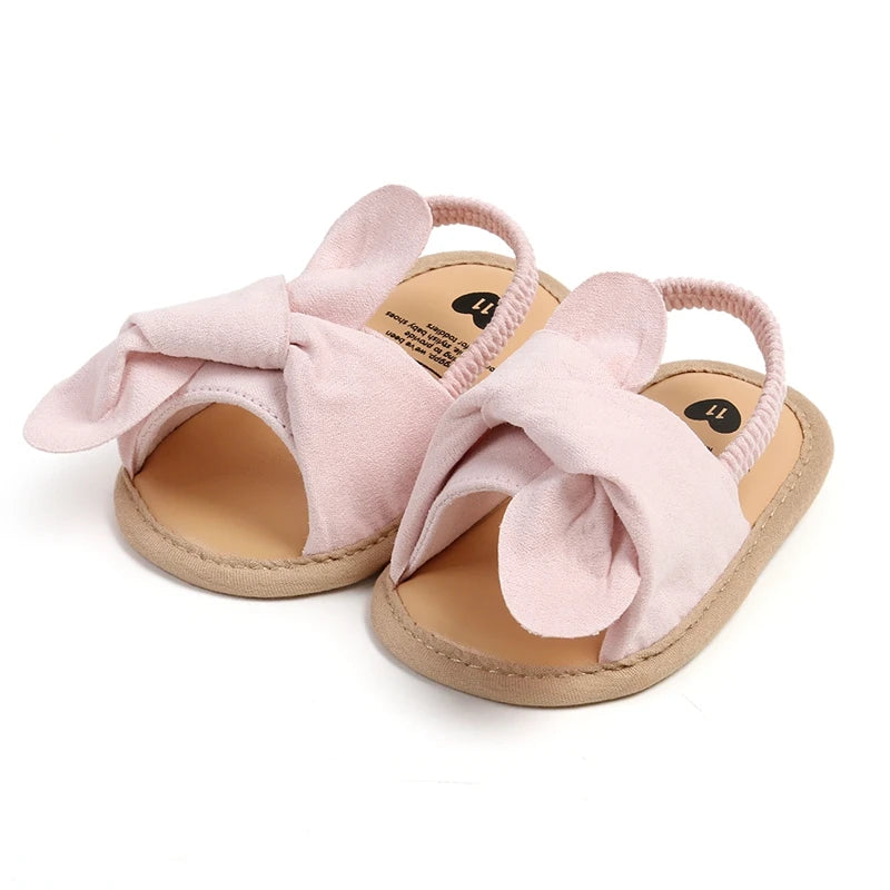 Adorable Bowknot Baby Sandals Non Slip Sole For First Walkers