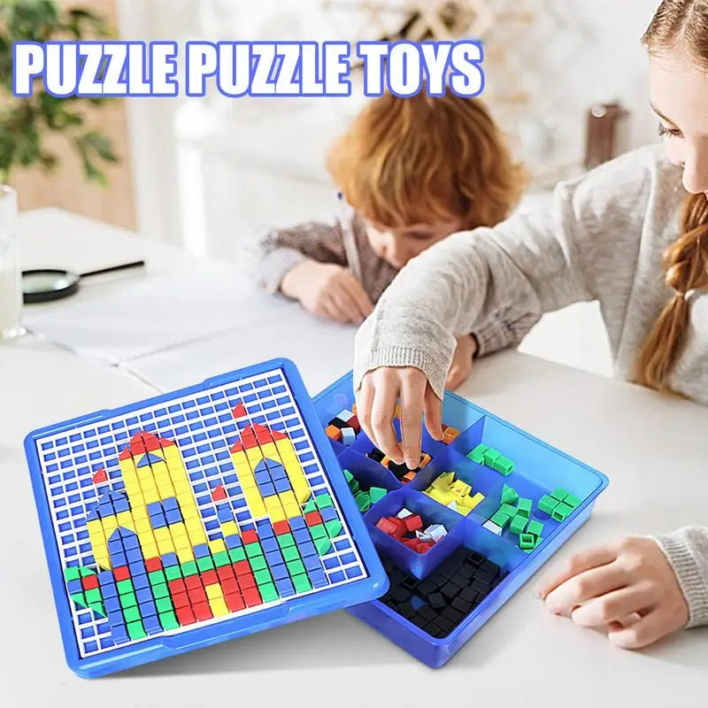 3D Puzzles For Kids Educational Building Bricks 585 PCS Montessori Preschool Learning Toy Enlightenment Jigsaw Puzzle Patterns