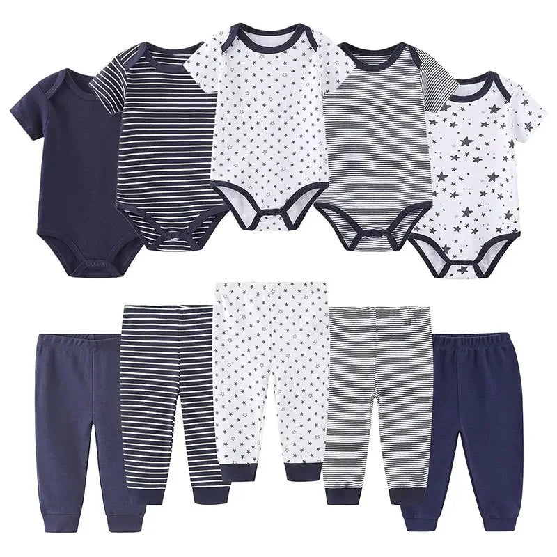Kiddiezoom Unisex Baby Clothing Set Bodysuits And Pants