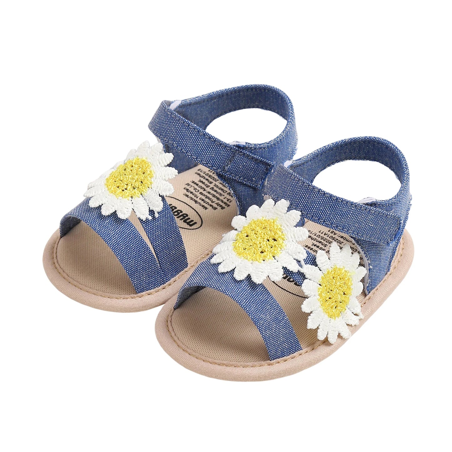 Cute Baby Floral Sandals With Soft Sole First Walking Shoes