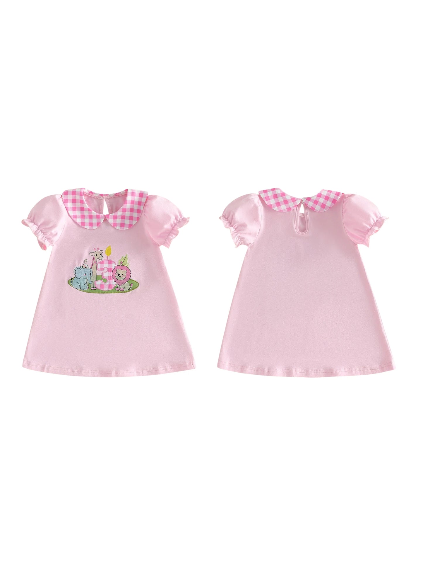 Toddler Girls Party Dress With Floral Embroidery And Ruffled Sleeves