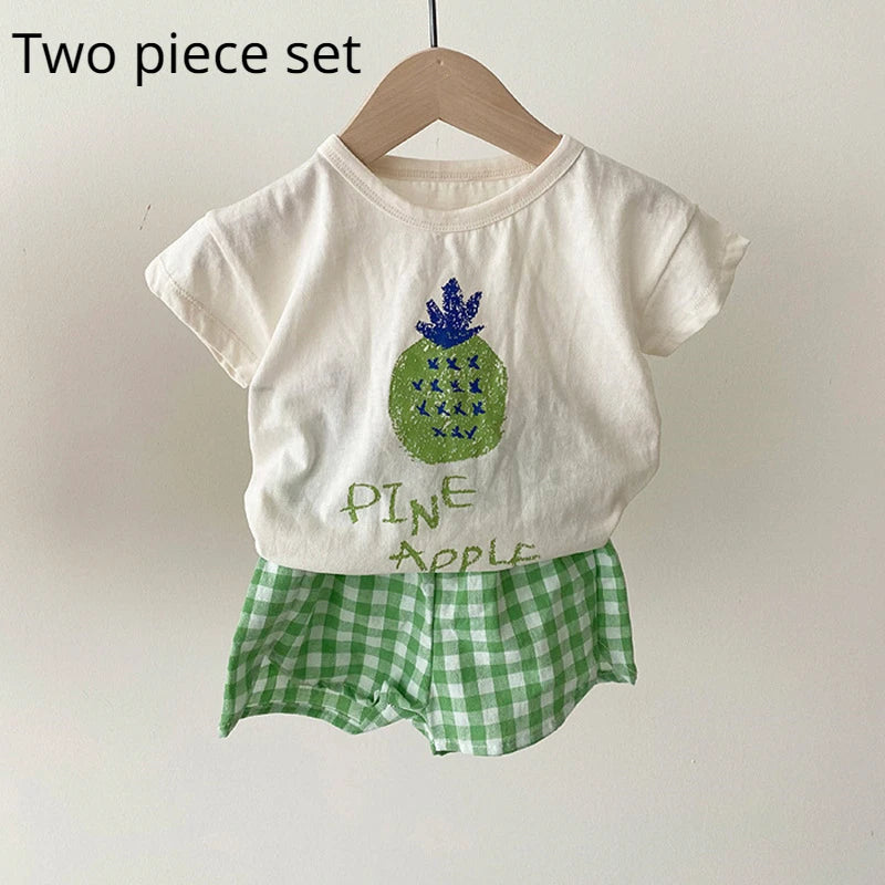 Unisex Cotton Baby Pajama Sets Toddler Sleepwear Cartoon Homewear