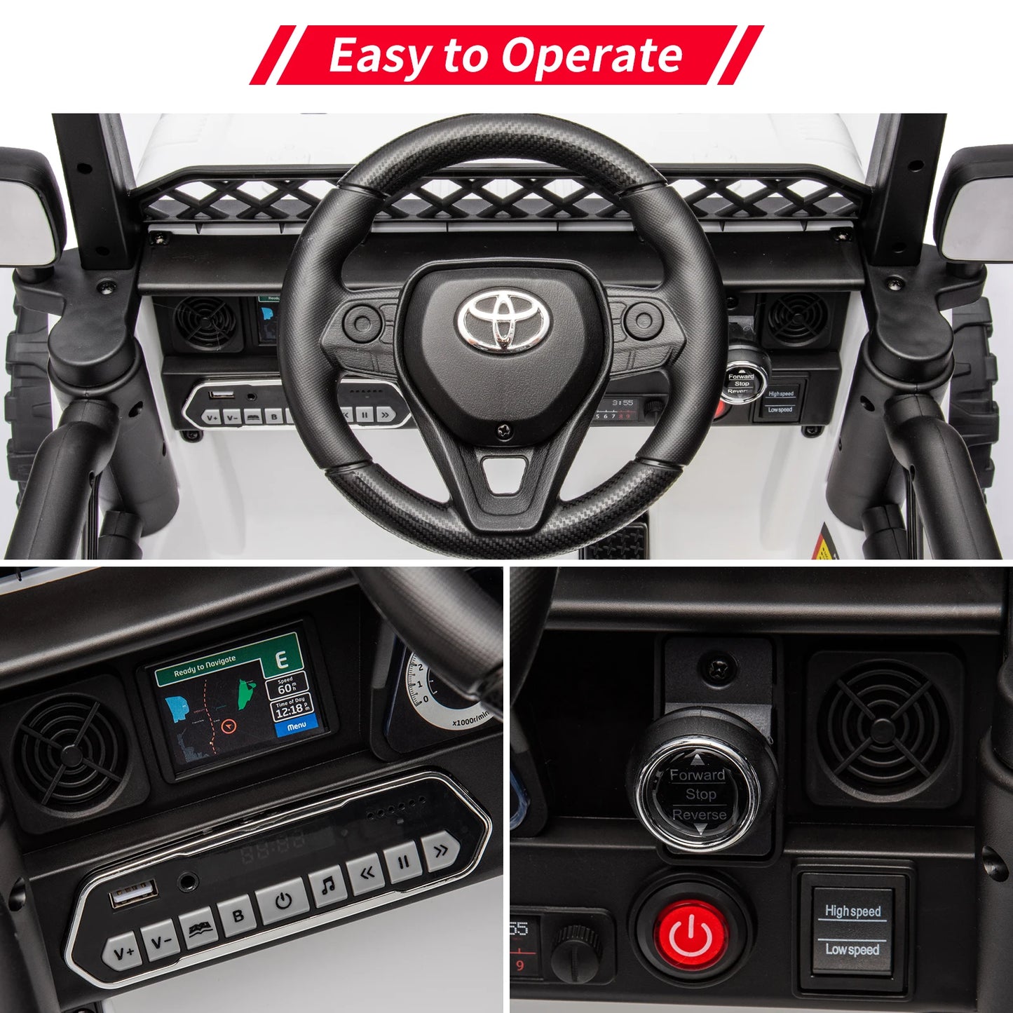 HiMIS Toyota Licensed 12V Electric Ride On Truck For Kids