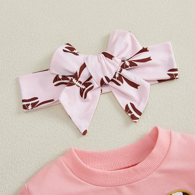 PudcocoCN Toddler Girls Winter Set Ruffle Sleeve Sweater Leggings Headband