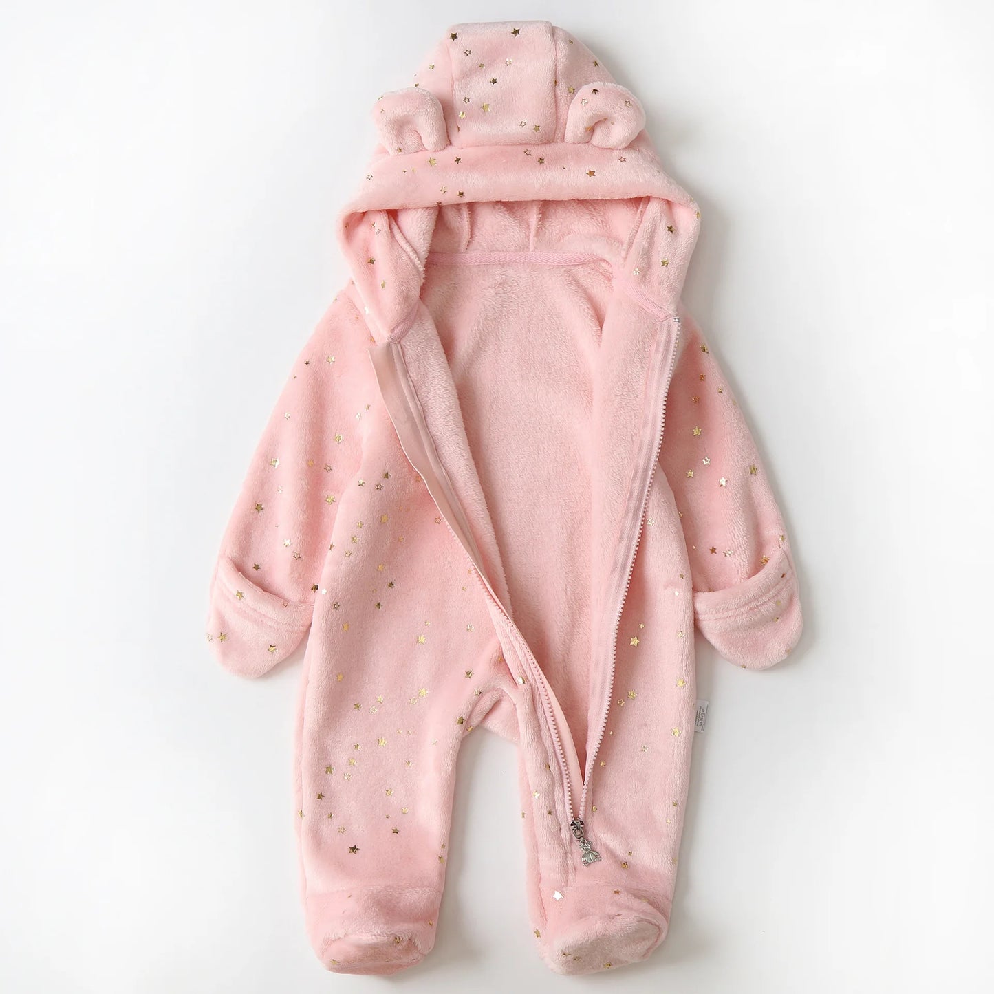 OLEKID Velvet Hooded Baby Romper Unisex Newborn Knit