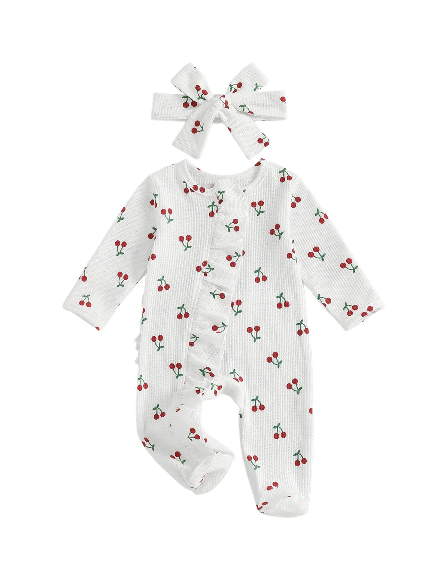 Guangdong CN Adorable Infant Girl Autumn Floral Romper Set