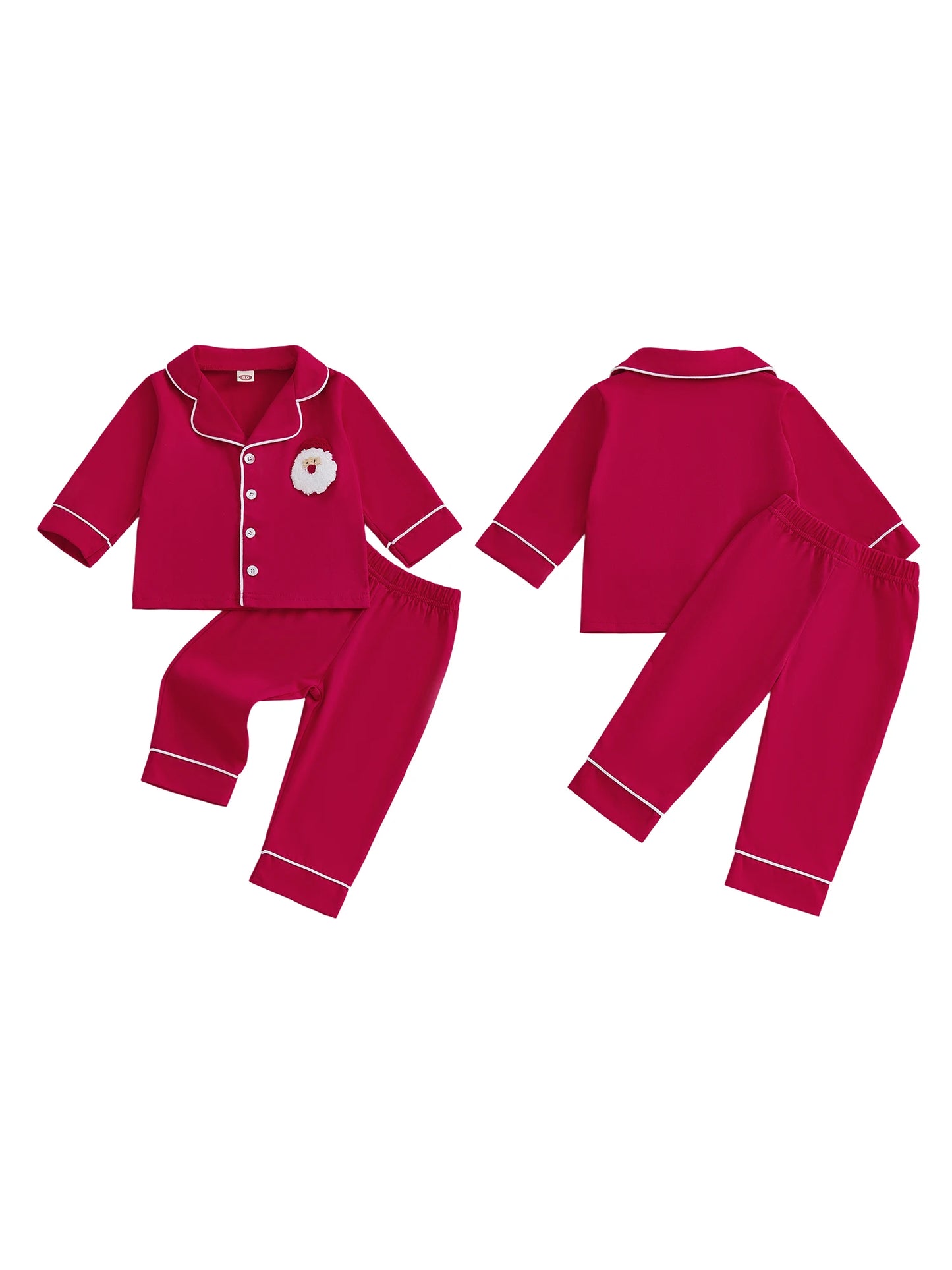 Guangdong CN Reindeer Embroidered Baby Christmas Pajama Set