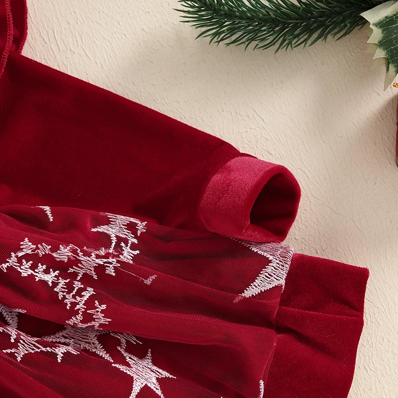 Pudcoco Toddler Girls Winter Reindeer Dress Set Leggings