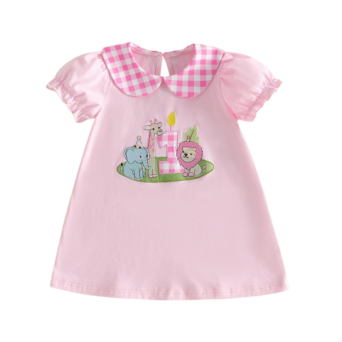 Toddler Girls Party Dress With Floral Embroidery And Ruffled Sleeves