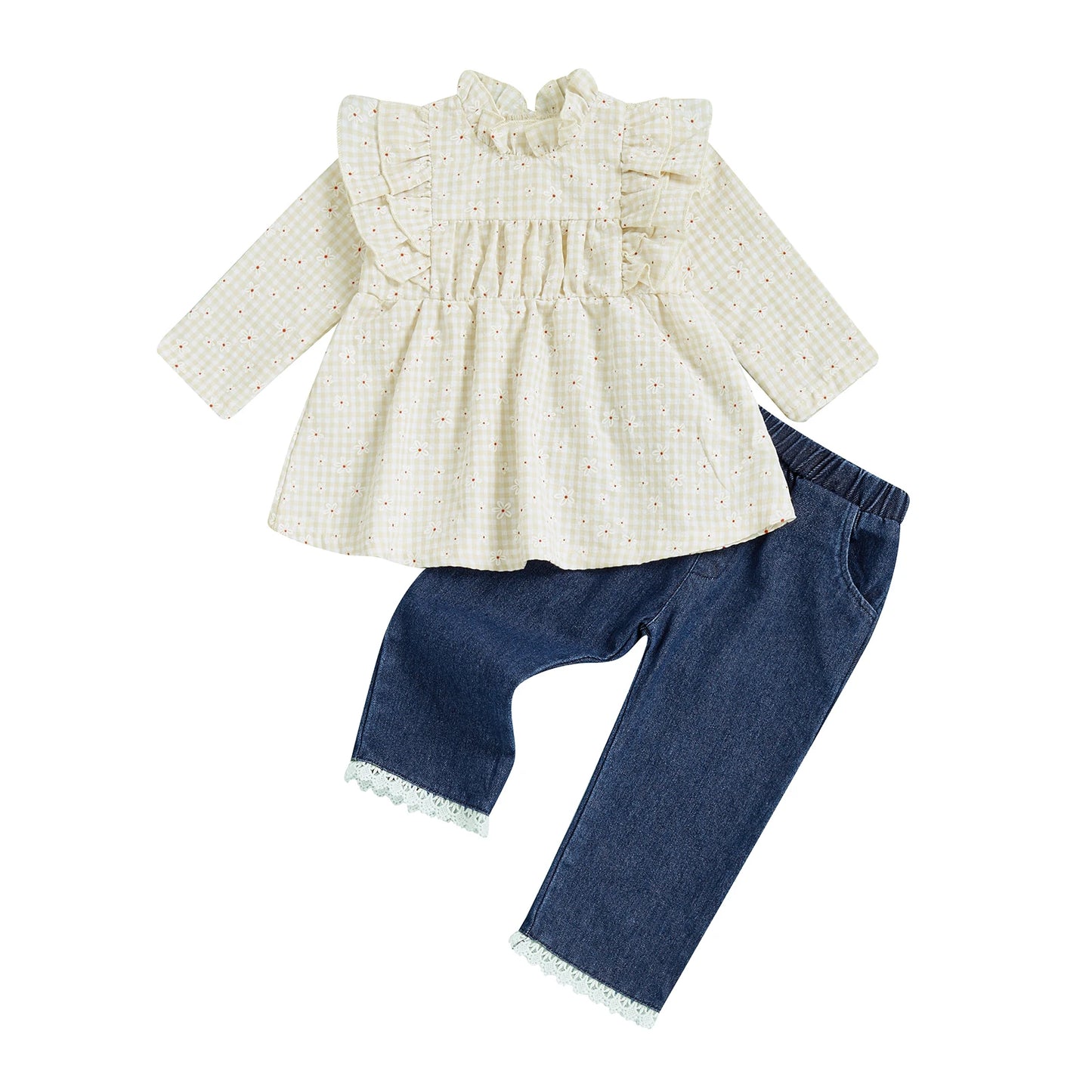 Guangdong Cute Toddler Winter Knit Sweater Fleece Set