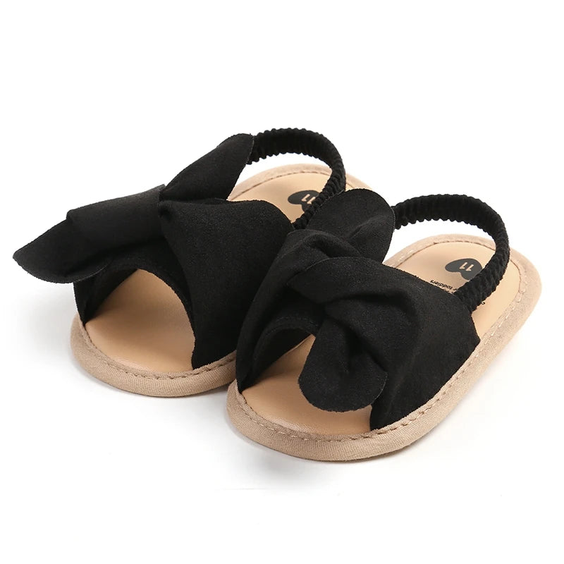 Adorable Bowknot Baby Sandals Non Slip Sole For First Walkers
