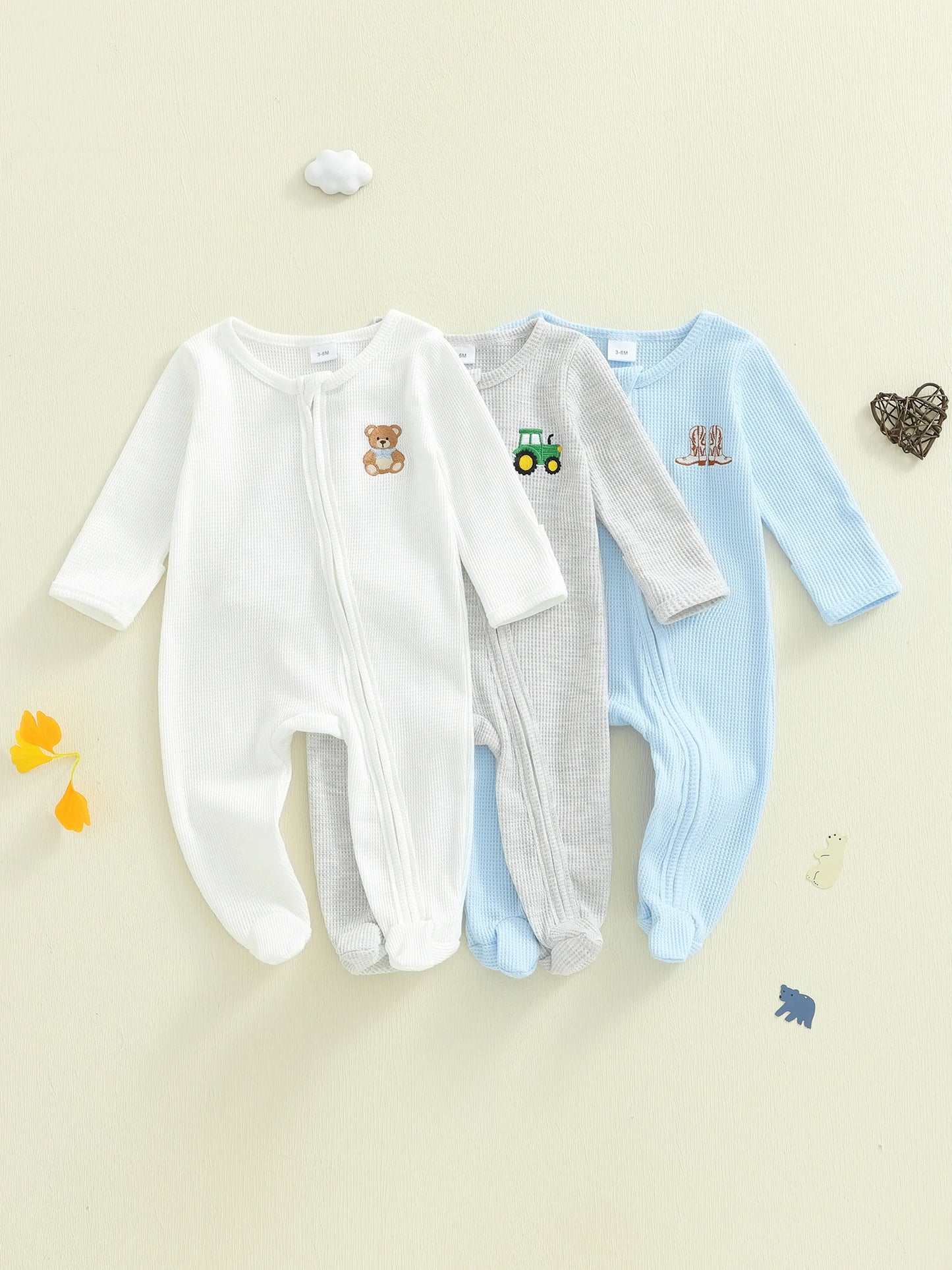 CN Guangdong Infant Hooded Animal Ear Fleece Footed Pajamas