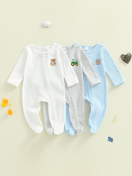 CN Guangdong Infant Hooded Animal Ear Fleece Footed Pajamas