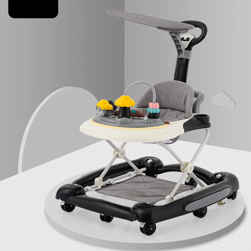 Foldable Baby Walker With Anti Roll And Universal Wheels