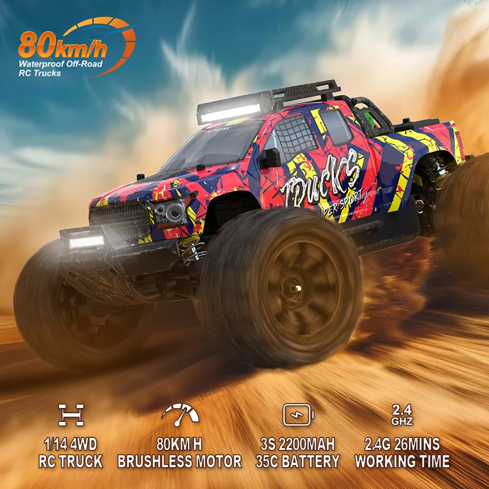 JIUSICE PT14R V3 RC Offroad Brushless Truck High Speed