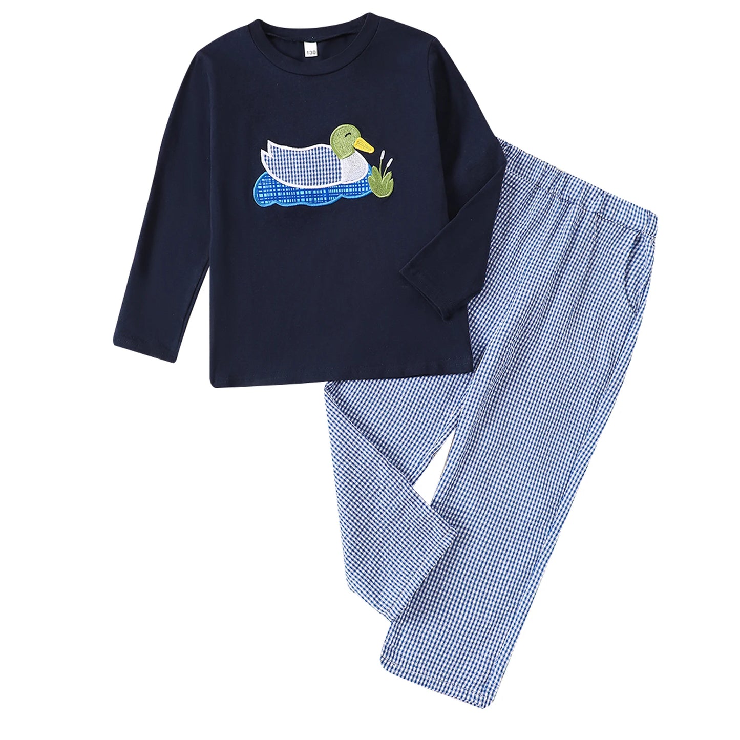 Guangdong Adorable Baby Boy Autumn Outfit Duck Applique Set