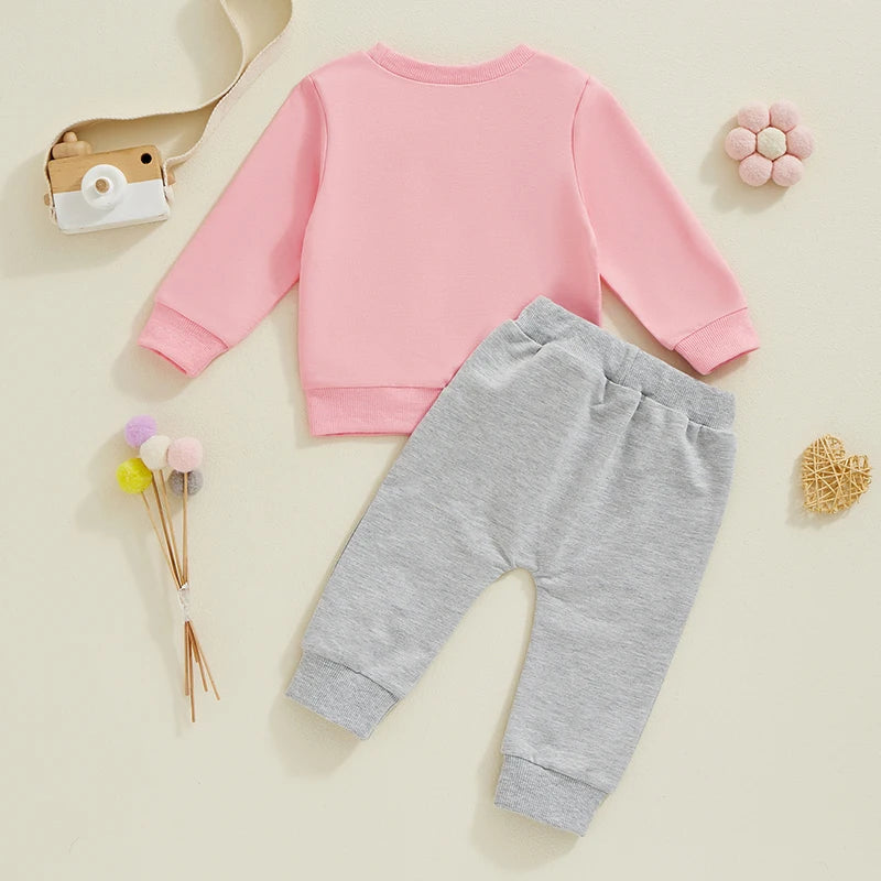 PudcocoCN Baby And Sister Matching Outfit Set Fall Winter