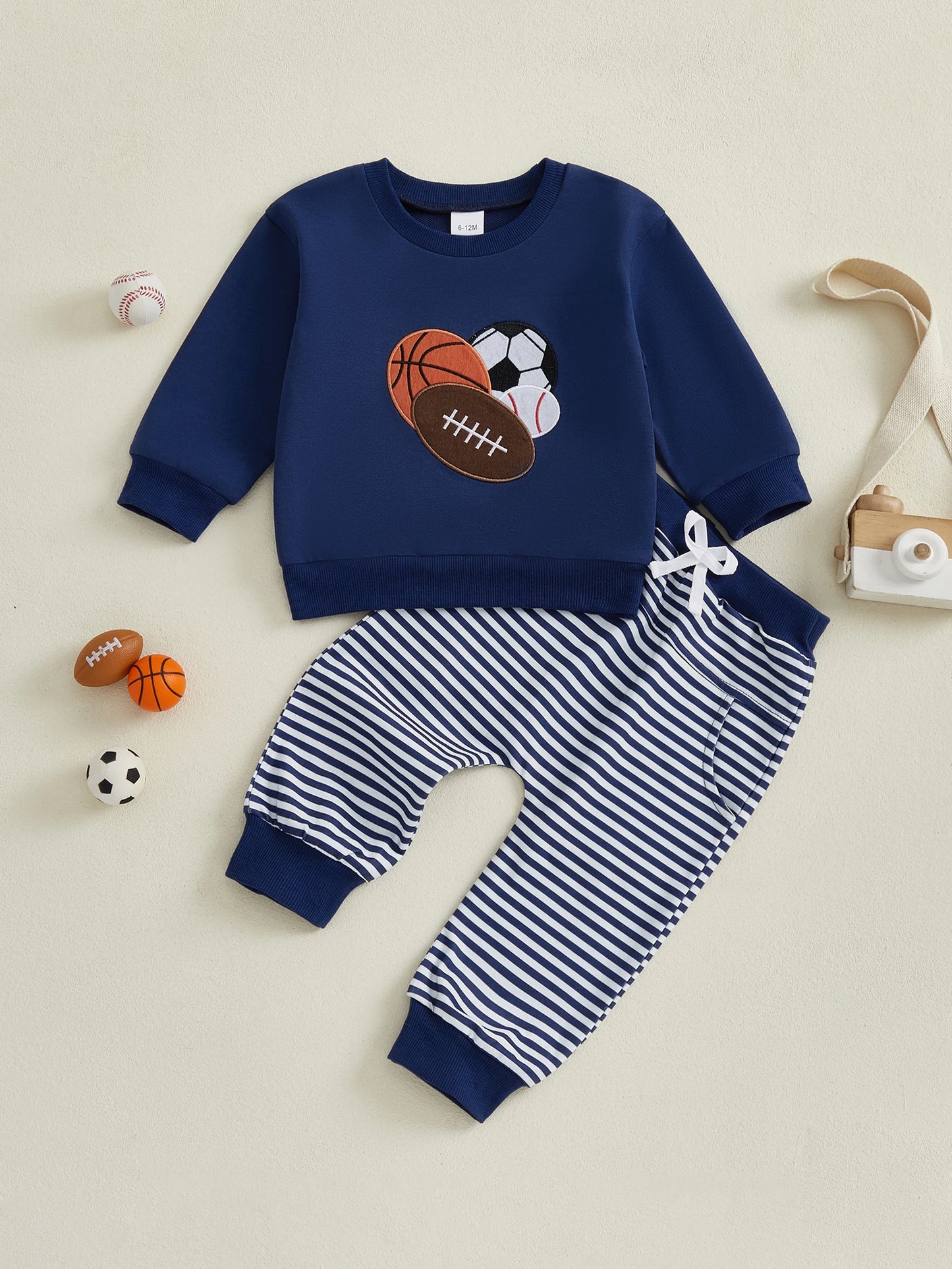Baby Boy Autumn Knit 2 Piece Set Sweatshirt And Joggers