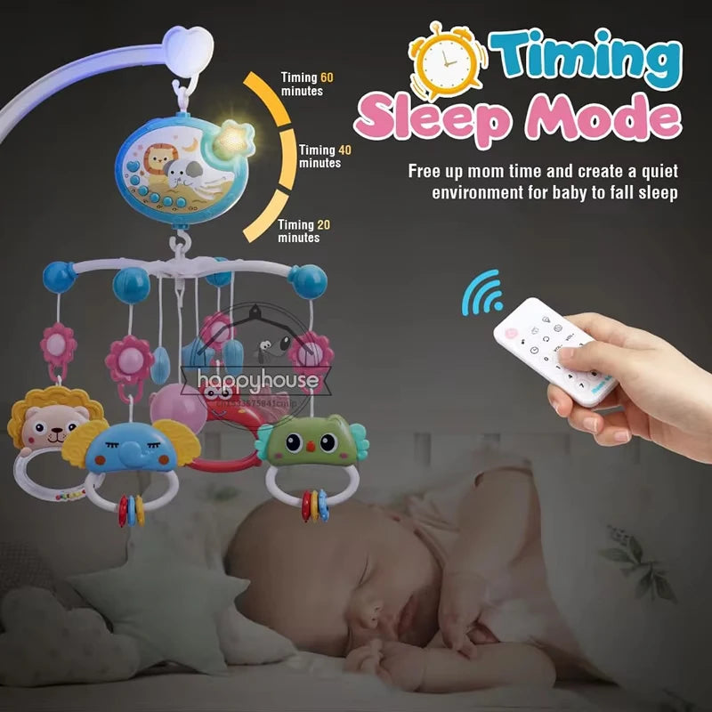 Yokibo Musical Baby Crib Mobile With Lights Remote Control