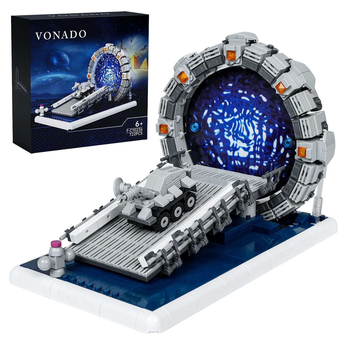 BuildMoc Stargate Space Travel Building Block Kit 722 Pieces Compatible Lego