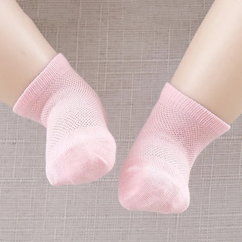 Soft Stitch Breathable Mesh Baby Ankle Socks 3 Pairs