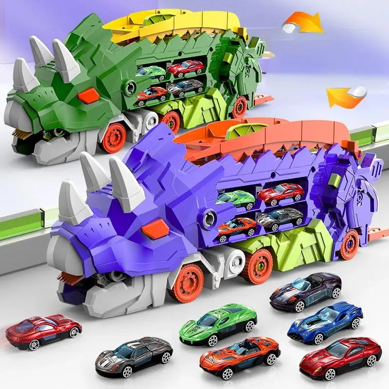 Dinosaur Toy Triceratops Car Tyrannosaurus Rex Play Vehicle