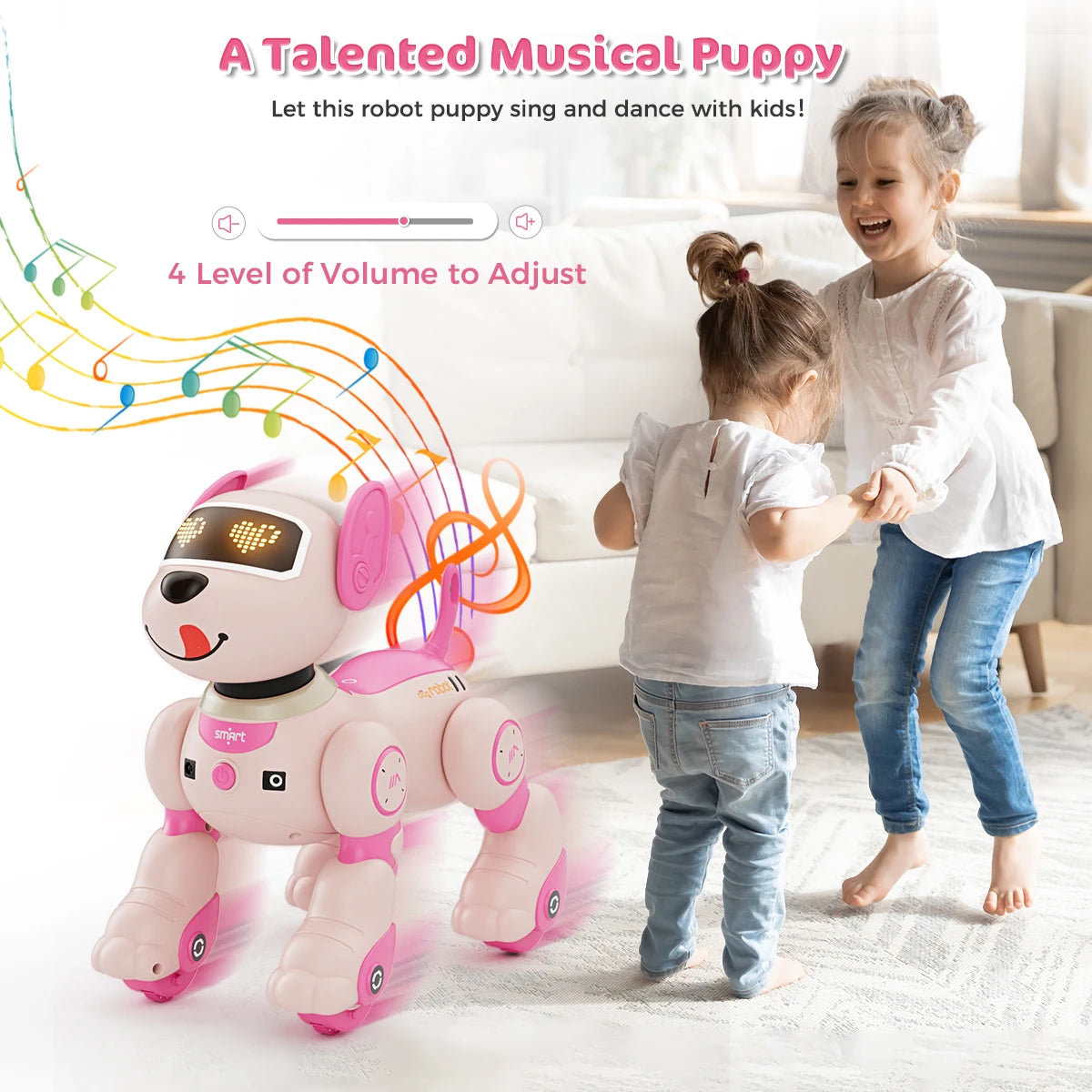 VATOS Robot Dog Toy For Kids With 2.4GHz Remote And Voice Commands