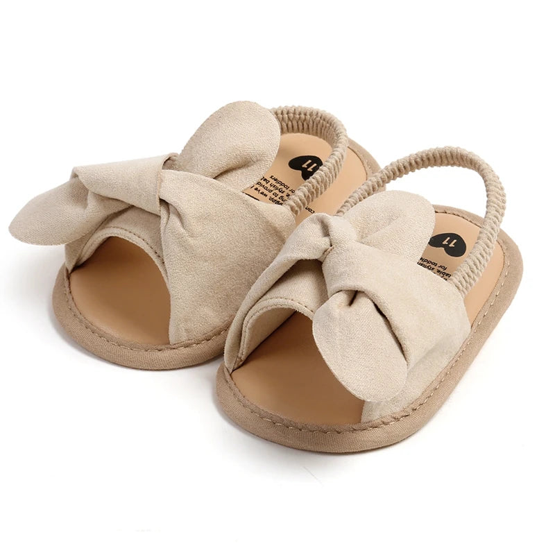 Adorable Bowknot Baby Sandals Non Slip Sole For First Walkers