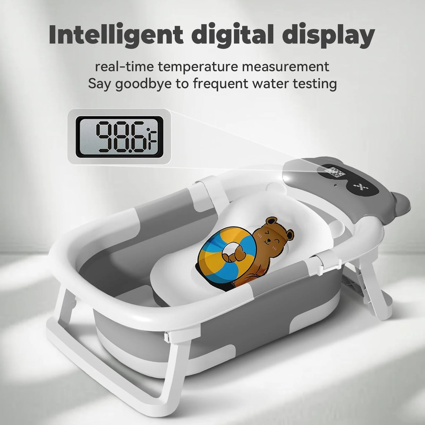 Hignconcerned Baby Bath Tub With Thermometer Design