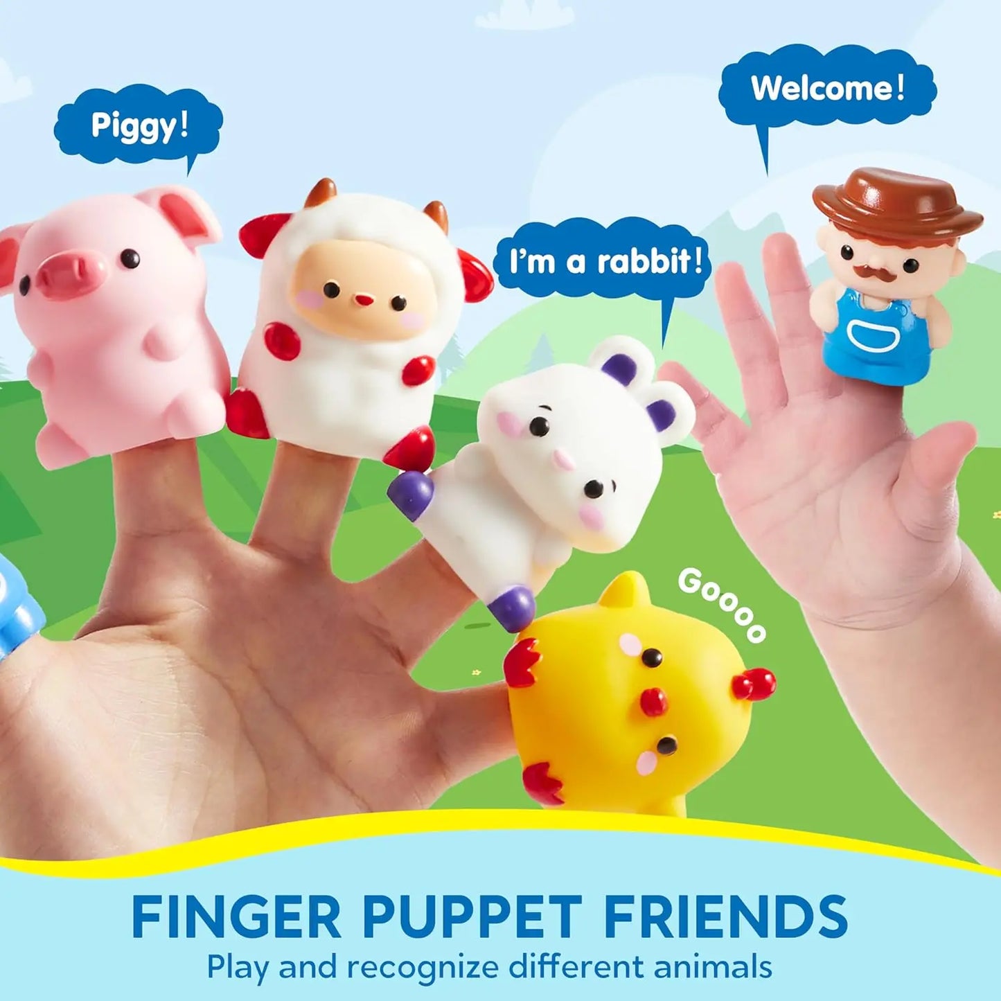 Joyfy Learning Farm Train Counting Sorting Montessori Toy 9 Animals